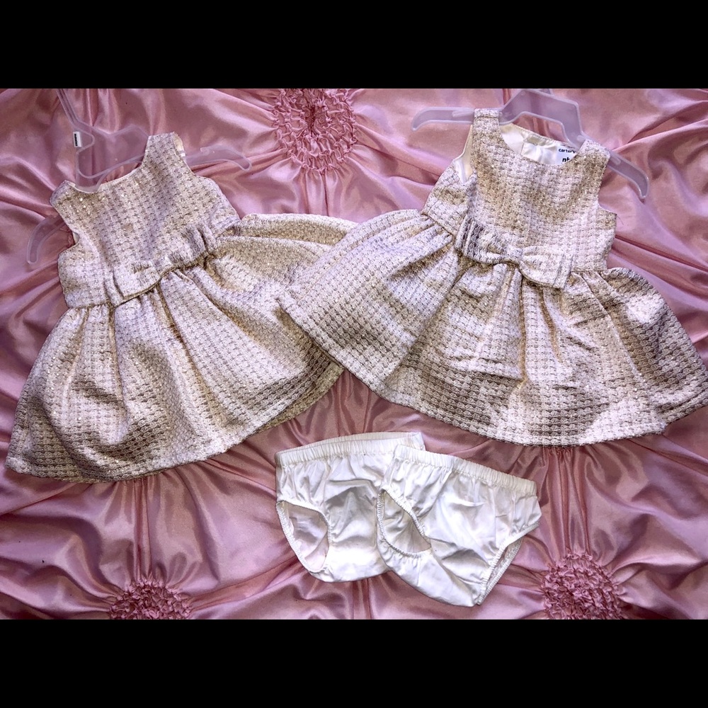 NEW Baby Girl Carter's Bow Lurex Dress
